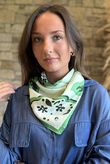 Matteao Silky Blend Square Scarf Green /30=